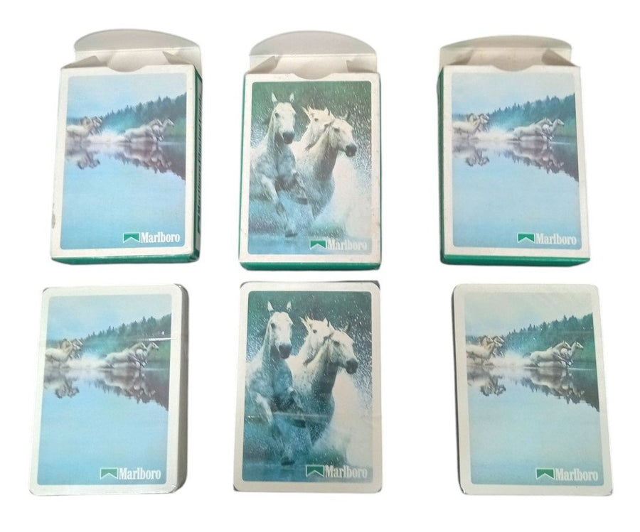 Marlboro Playing Card Decks Set Of 3 Retro Collectible Advertising Horses Nature