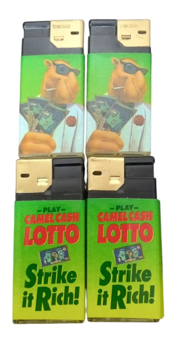 Camel Cigarette Lighter & Matches Set Of 10 Retro Tobacciana Joe Camel 1990s