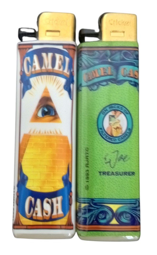 Camel Cigarette Lighter & Matches Set Of 10 Retro Tobacciana Joe Camel 1990s