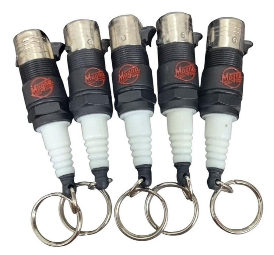 Magna Sparkplug Cigarette Lighters Set Of 5 Retro Collectible Novelty Tobacciana