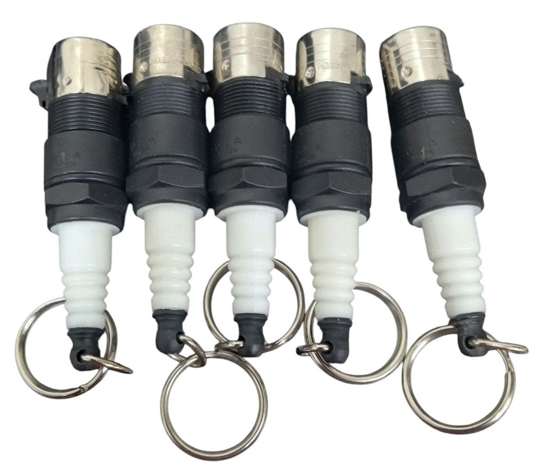 Magna Sparkplug Cigarette Lighters Set Of 5 Retro Collectible Novelty Tobacciana