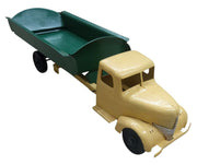 Turner Pressed Steel Dump Truck Toy Antique Vintage Collectible Yellow & Green