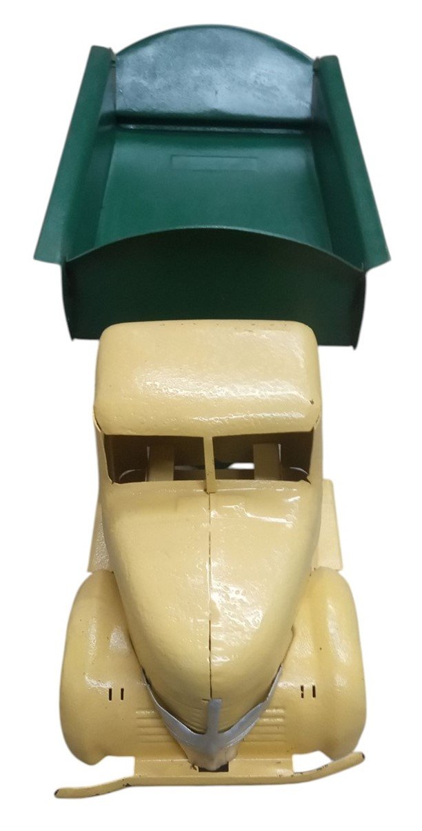 Turner Pressed Steel Dump Truck Toy Antique Vintage Collectible Yellow & Green