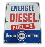 Pure Pep Oil Sign Enamel Porcelain 10x12 Vintage Advertising Petroliana Mancave