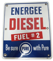 Pure Pep Oil Sign Enamel Porcelain 10x12 Vintage Advertising Petroliana Mancave