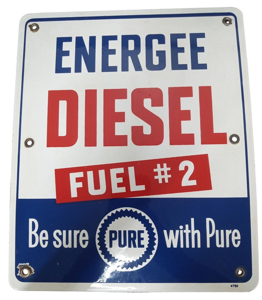 Pure Pep Oil Sign Enamel Porcelain 10x12 Vintage Advertising Petroliana Mancave