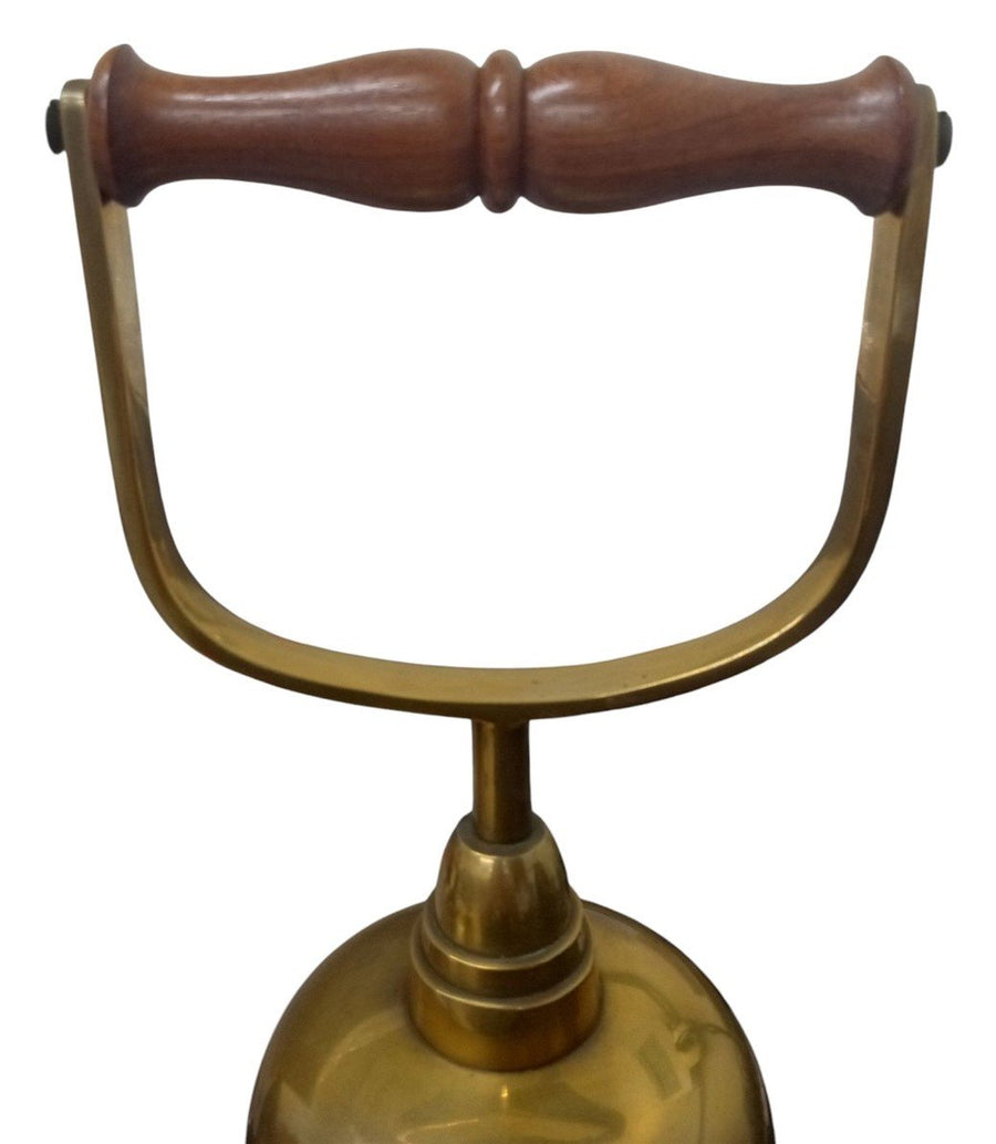 Brass Bell With Handle Railway Express No.4 Vintage Collectible Railroadiana