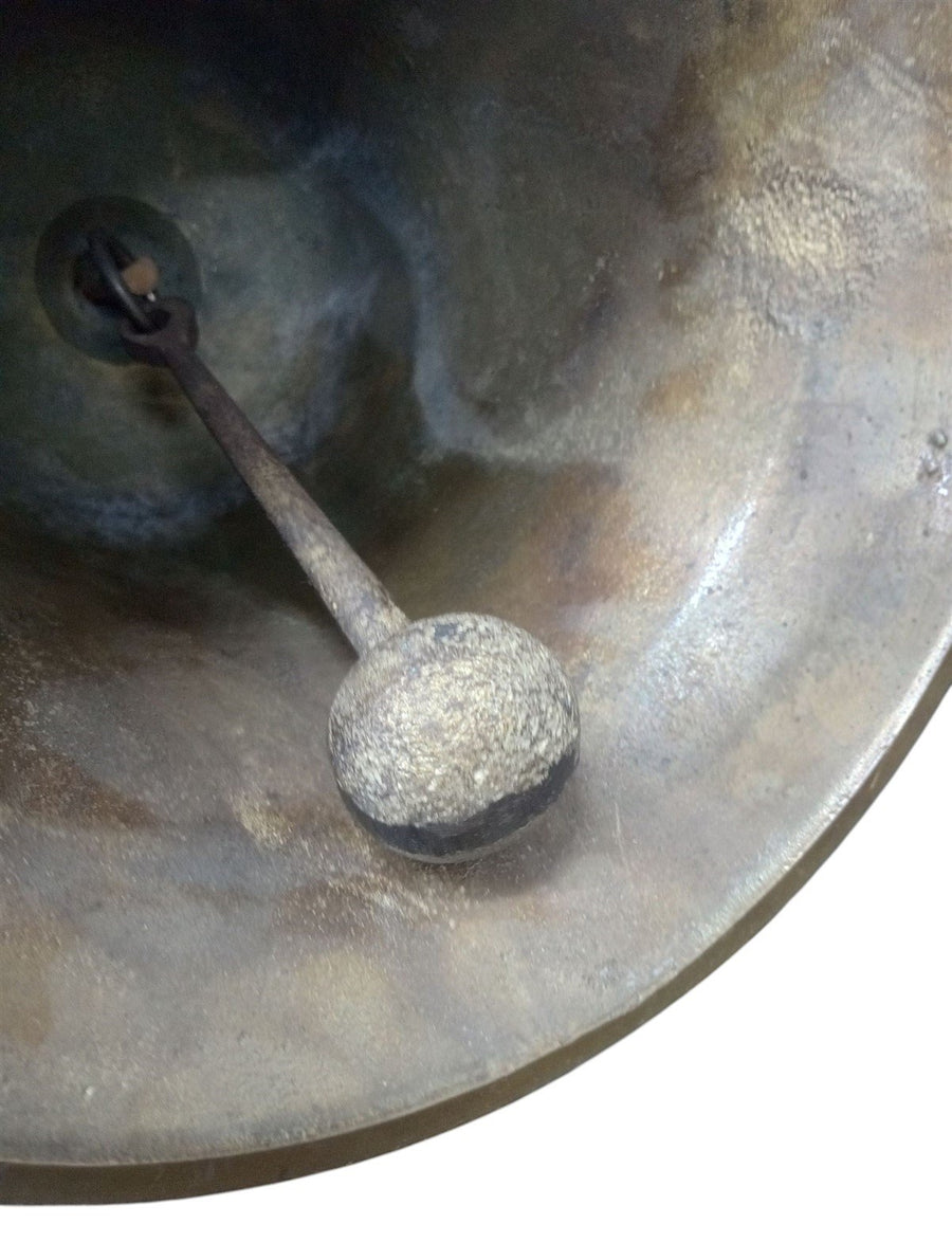 Brass Bell With Handle Railway Express No.4 Vintage Collectible Railroadiana