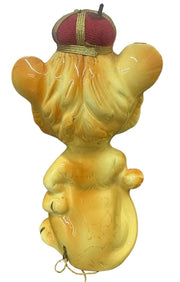 Pin Cushion Crowned Lion Sewing Caddy Vintage Japanese Ceramic Davar 1950s