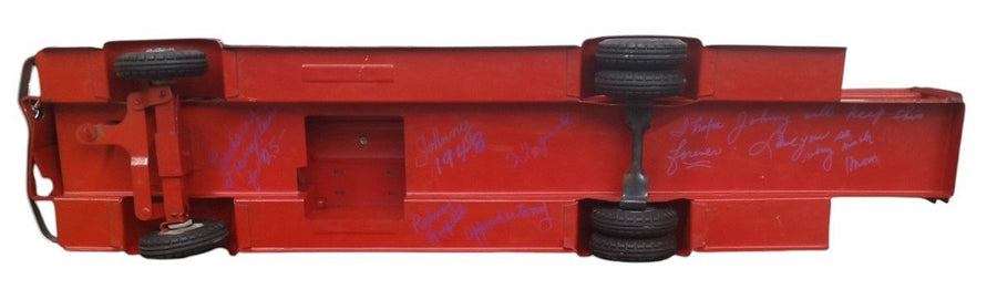 Pressed Steel Firetruck Toy Rossmoyne American LaFrance Antique Collectible