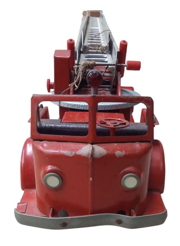 Pressed Steel Firetruck Toy Rossmoyne American LaFrance Antique Collectible
