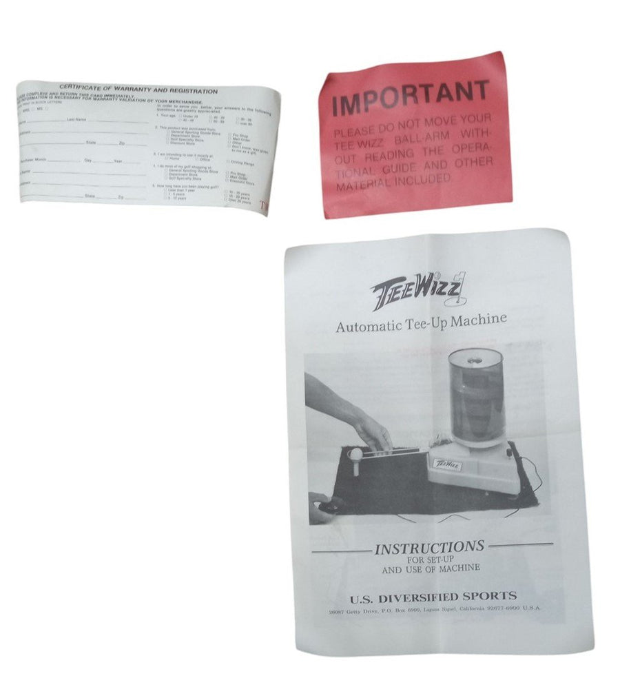 Golf Trainer Tee Wizz Automatic Teeing Device Vintage Collectible Nostalgic