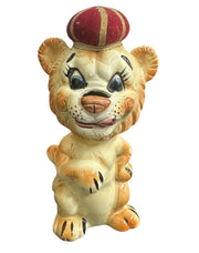Pin Cushion Crowned Lion Sewing Caddy Vintage Japanese Ceramic Davar 1950s