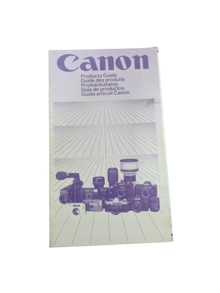 Canon Camera Product Guide/Manuals Vintage Collectible Photography 1980s