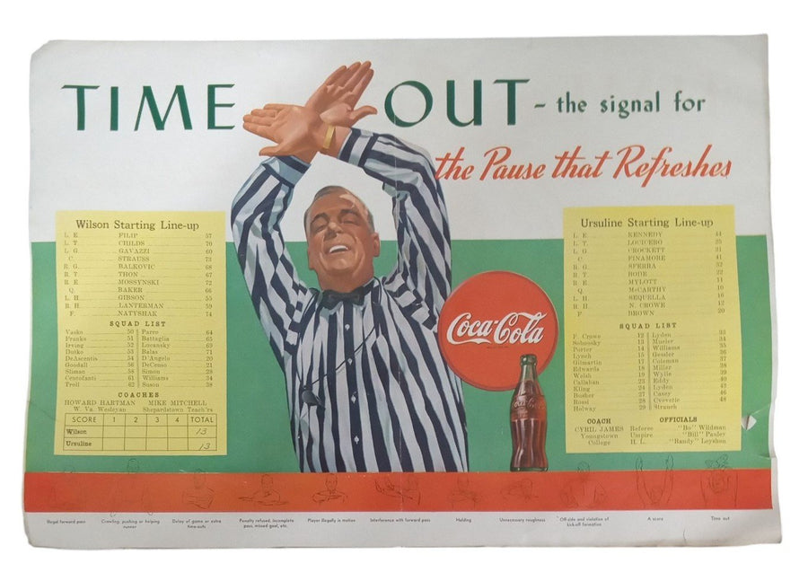 Football Program Wilson vs Ursuline 1944 Ohio Antique Collectible Nostalgic