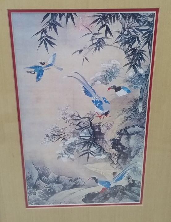 Art Print Hsiao Yung Flowers & Birds 17x25 Vintage Collectible Decorative