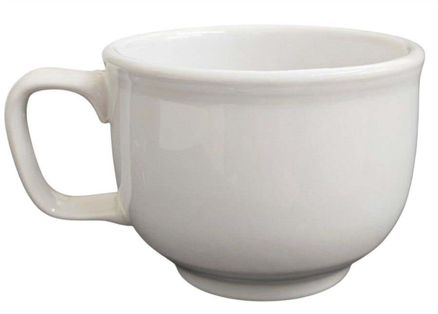 Fiesta - White Jumbo Cup Mug Homer Laughlin Ceramic Coffee Tea Kitchenware HLC