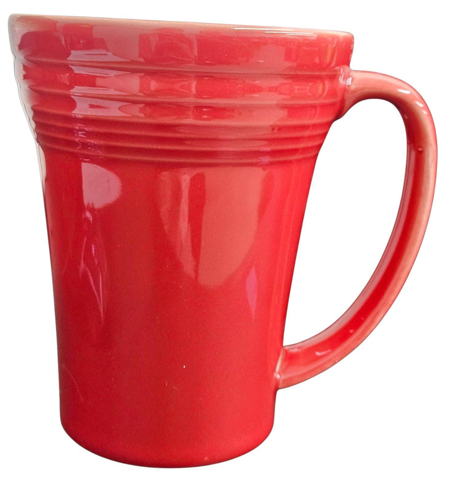 Fiesta - Scarlet Red Bistro Latte Mug Homer Laughlin Ceramic Coffee Cup Tea HLC