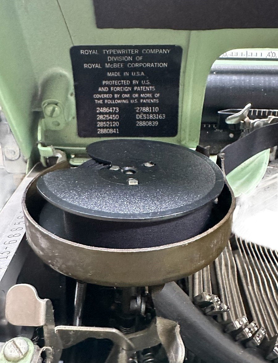 Seafoam Green Royal Model FP Manual Desktop Typewriter, 1961