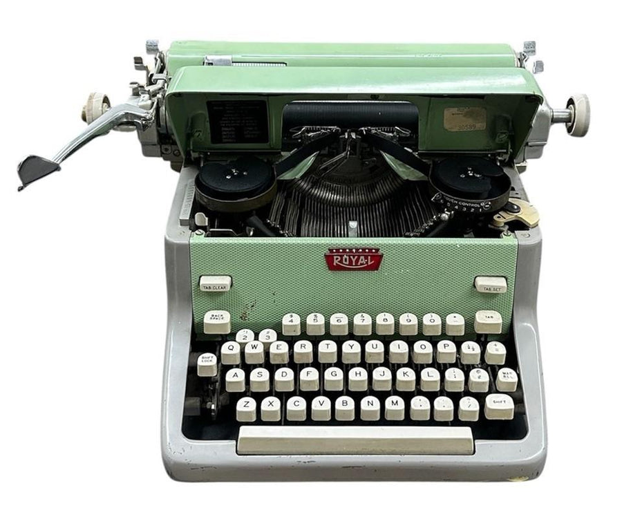 Seafoam Green Royal Model FP Manual Desktop Typewriter, 1961