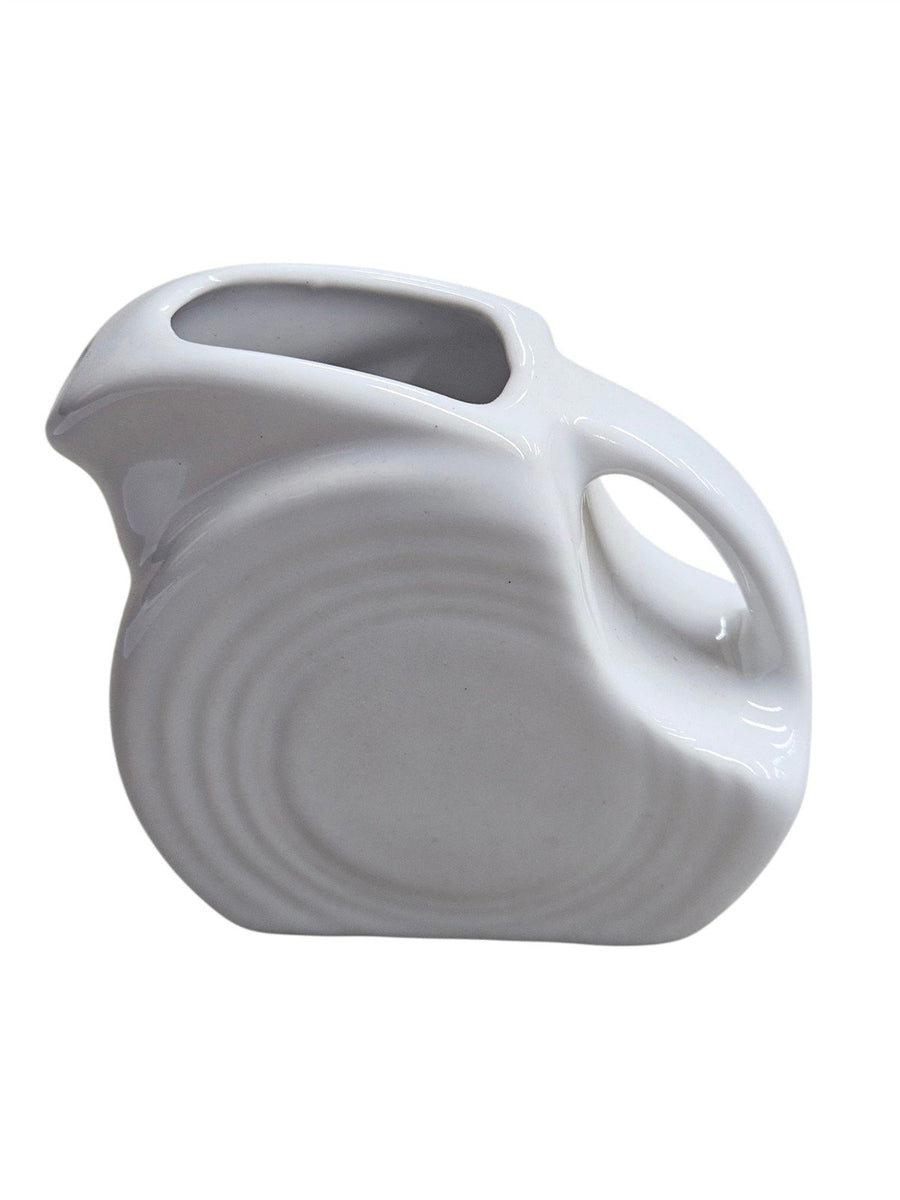 Fiesta - White Mini Disk Pitcher Ceramic Homer Laughlin