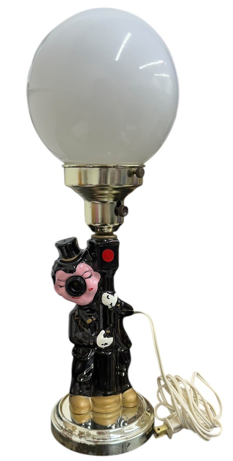 Hobo Clown Charlie Chaplin Antique Bar Lamp