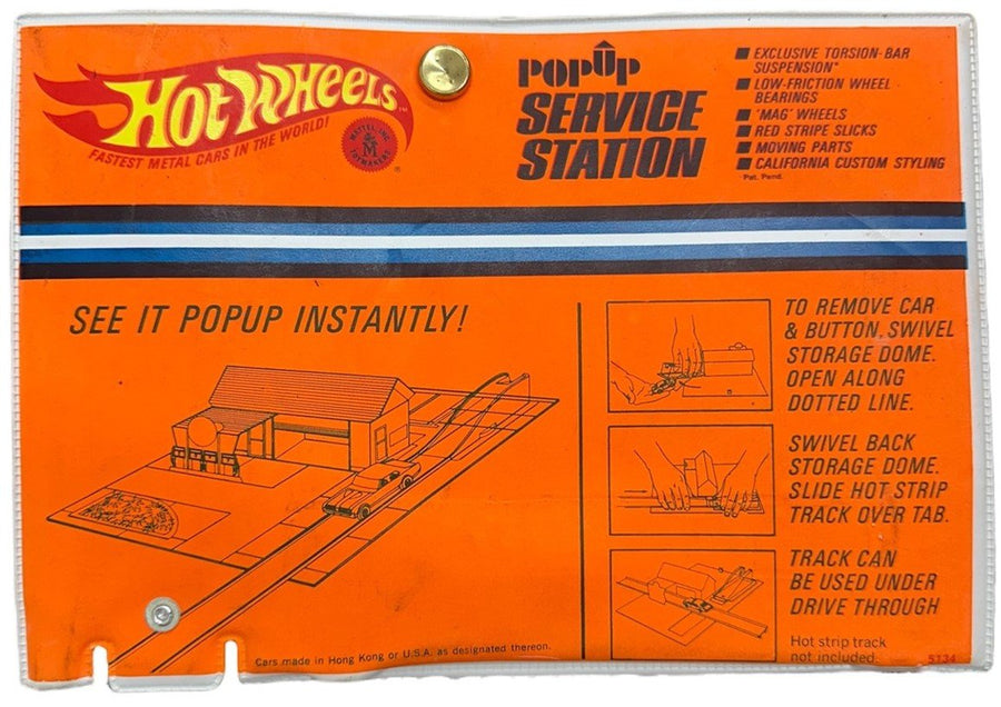 Hot Wheels PopUp Bundle: House & Car Port + Service Station 1967 Mattel