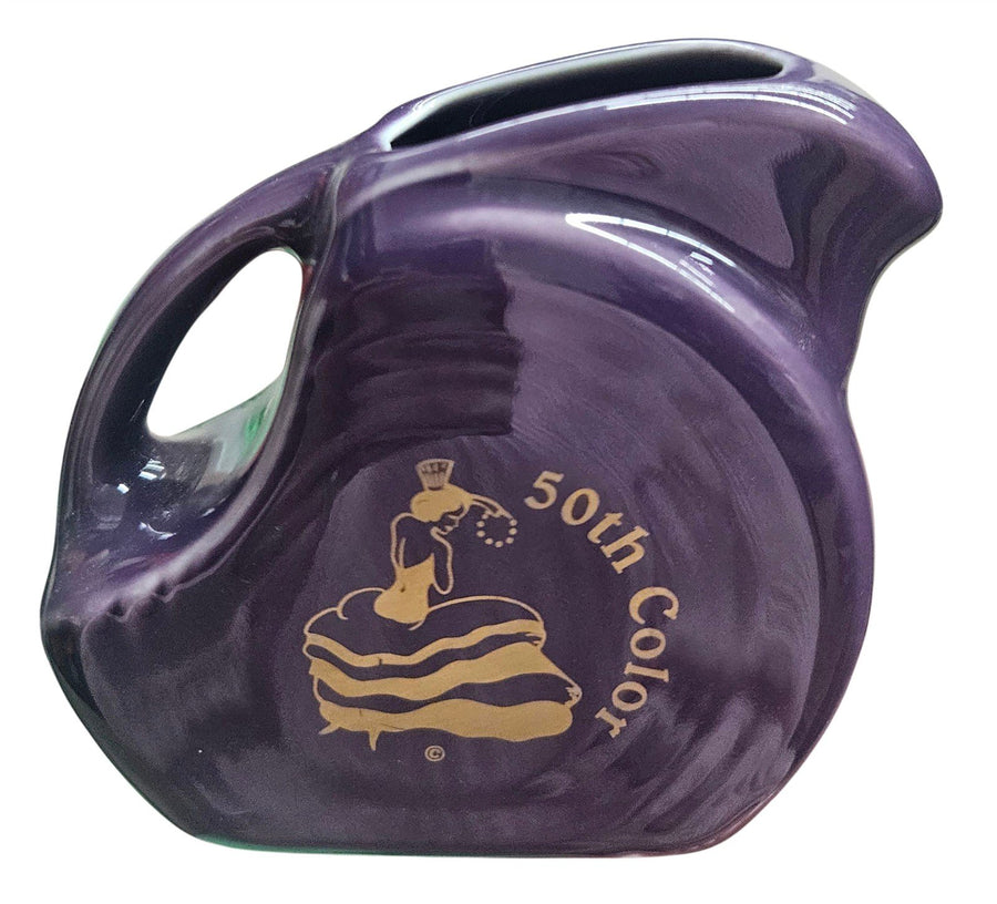 Fiesta - Labeled Mulberry Purple Mini Disk Pitcher Ceramic Homer Laughlin Home Decor