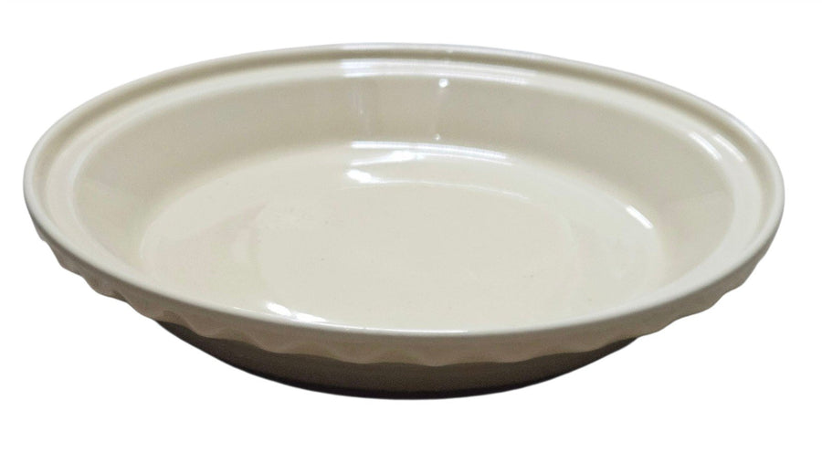 Fiesta - Ivory Cream Off White Deep Dish Pie Baker Plate Pan Dish Homer Laughlin
