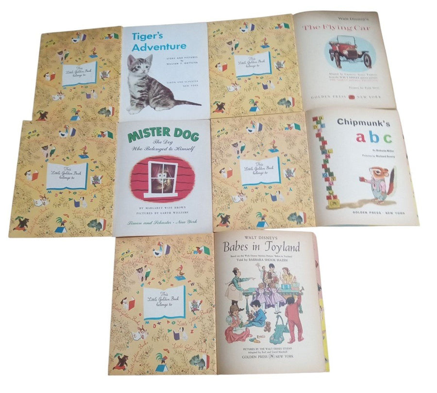 Little Golden Books 1st Editions "A" 1952-1963 Set Of 5 Vintage Collectible