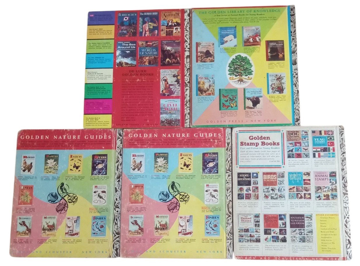 Little Golden Books 1957-1963 Set Of 5 Vintage Collectible Nostalgic Children's