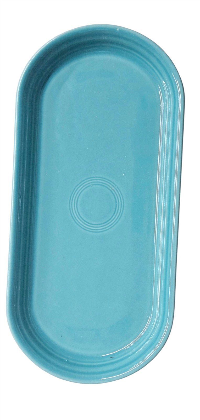 Fiesta - Turquoise Blue Small Bread Tray Homer Laughlin Ceramic Dish Baking