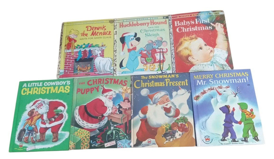 Christmas Little Golden Books & Wonder Books 1951-1961 Set Of 7 Collectible