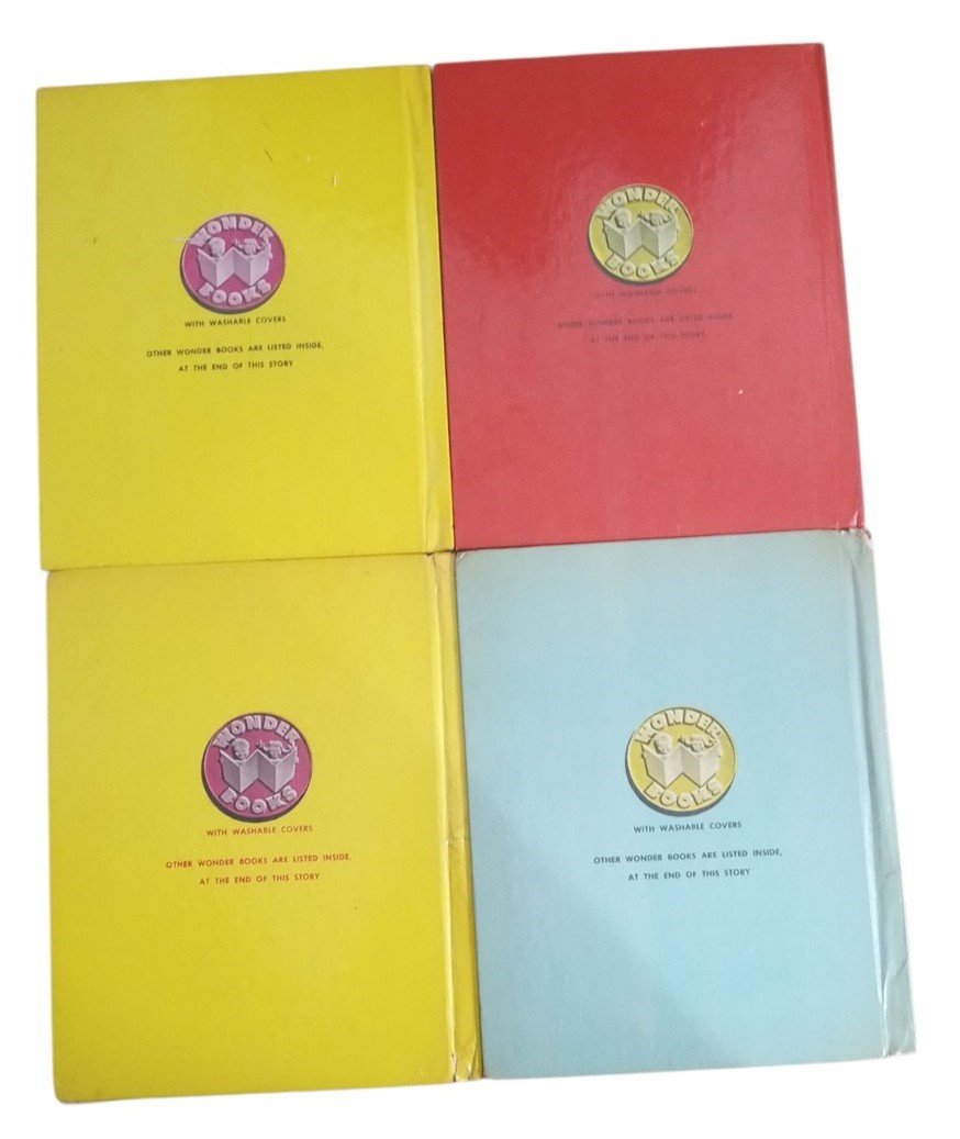 Wonder Books Set Of 4 Vintage 1952-1963 Collectible Nostalgic Children's Books