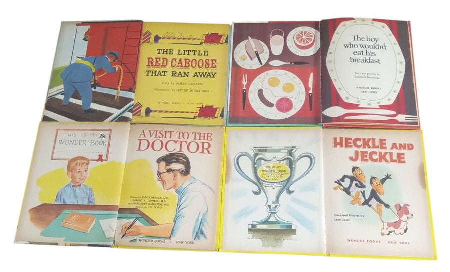 Wonder Books Set Of 4 Vintage 1952-1963 Collectible Nostalgic Children's Books