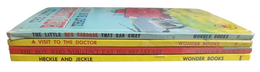 Wonder Books Set Of 4 Vintage 1952-1963 Collectible Nostalgic Children's Books