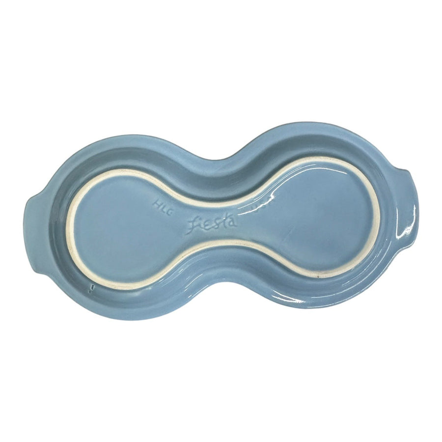 Fiesta - Periwinkle Blue Figure 8 Creamer and Sugar Tray Ceramic Dish Homer Laughlin HLC
