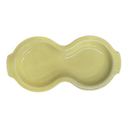 Fiesta - Yellow Figure 8 Sugar and Creamer Tray Ceramic Dish Homer Laughlin Pastel Plate