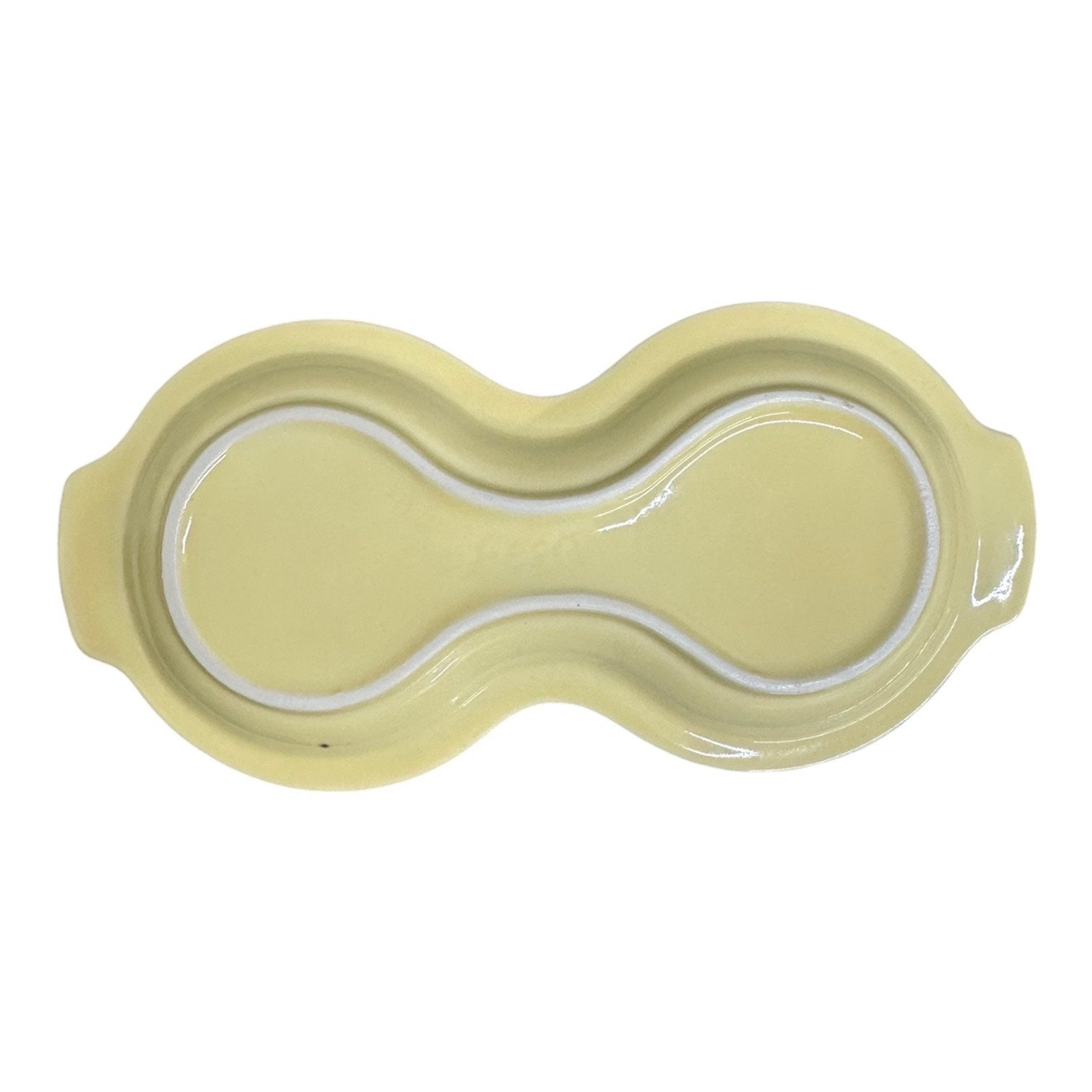 Fiesta - Yellow Figure 8 Sugar and Creamer Tray Ceramic Dish Homer Laughlin Pastel Plate