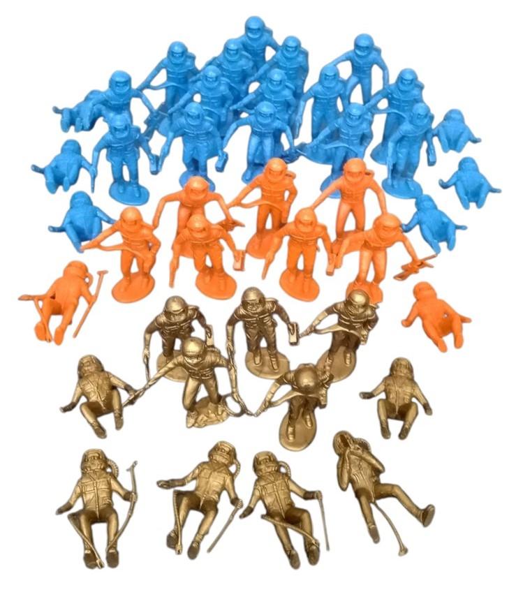 Astronauts MPC Set Of 41 Blue Orange Gold Vintage Collectible Nostalgic 1960s