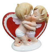 Lefton Kissing Angels Ceramic Planter Vintage Collectible Nostalgic Valentine's