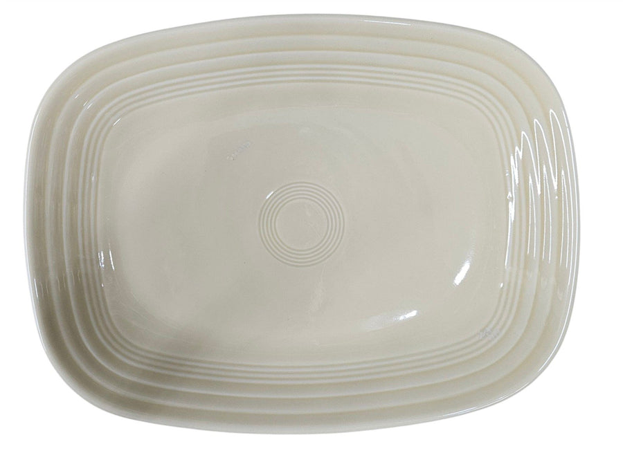 Fiesta - Ivory Cream Off White Rectangular Platter Homer Laughlin Ceramic Dish