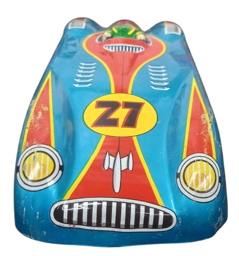 Tin Toy ASC Made In Japan Blue Racecar Vintage Retro Collectible Nostalgic