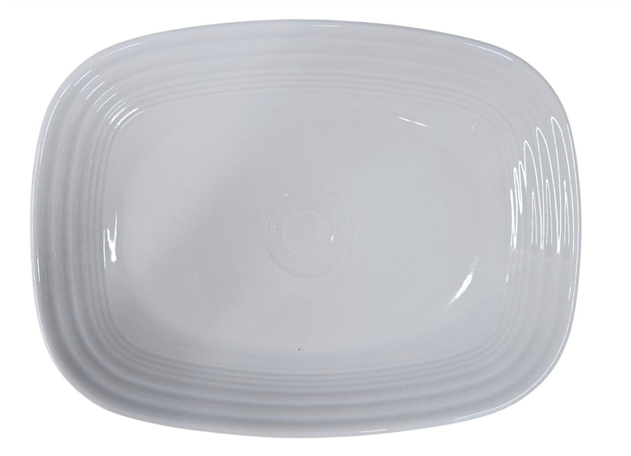 Fiesta - White Rectangular Platter Homer Laughlin Ceramic Dish Dining Serving