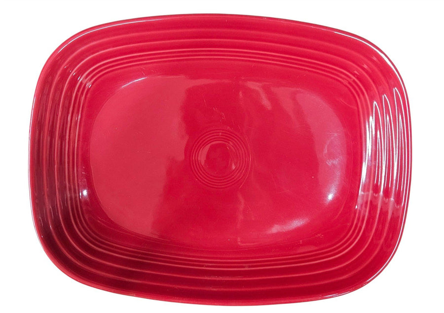 Fiesta - Scarlet Red Rectangular Platter Homer Laughlin Ceramic Dish Kitchenware
