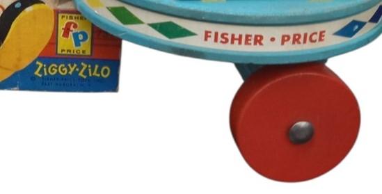 Fisher Price Ziggy Zilo Pull Toy Vintage Retro Collectible Nostalgic 1960s