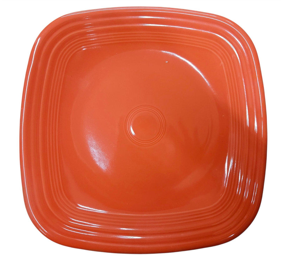 Fiesta - Poppy Orange Square Dinner Plate Homer Laughlin Ceramic Dish Kitchenware