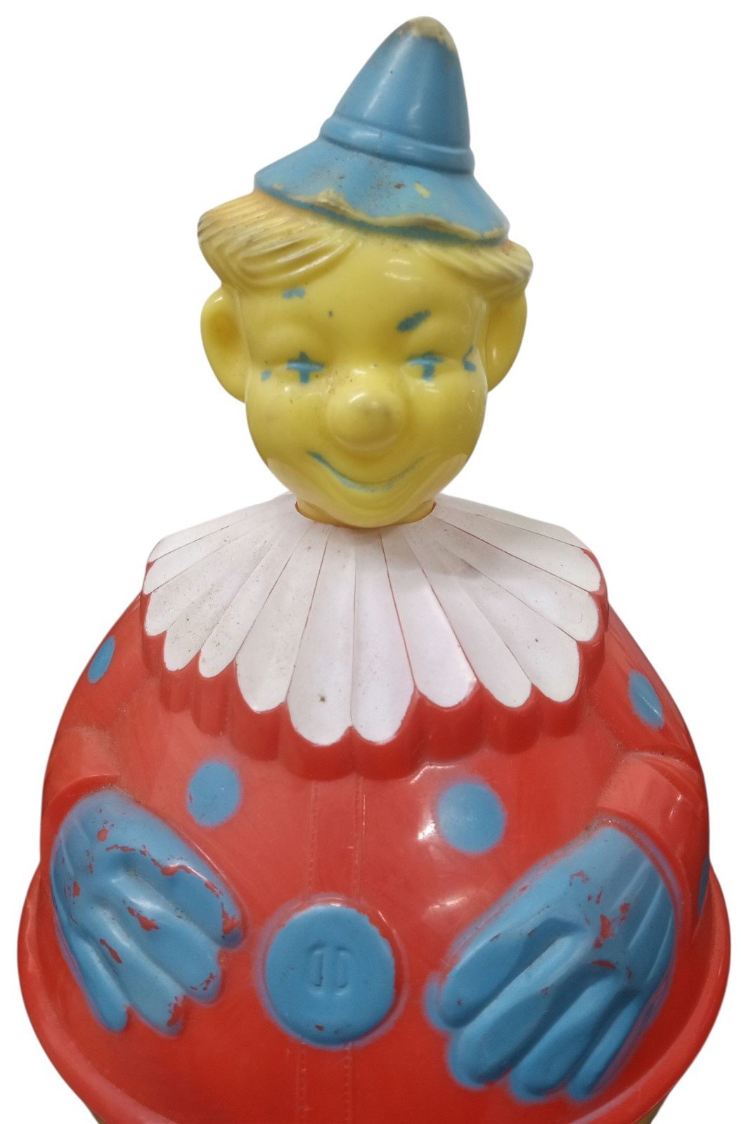 Toy Knickerbocker Plastic Roly Poly Clown Vintage Collectible Nostalgic