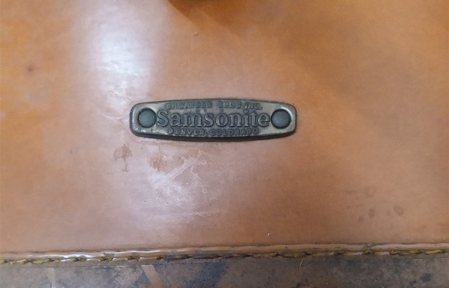Samsonite Luggage Brown Hat Box Vintage Collectible Nostalgic Travel