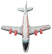 TWA Tin Airplane Friction Toy Made In Japan Vintage Collectible Nostalgic